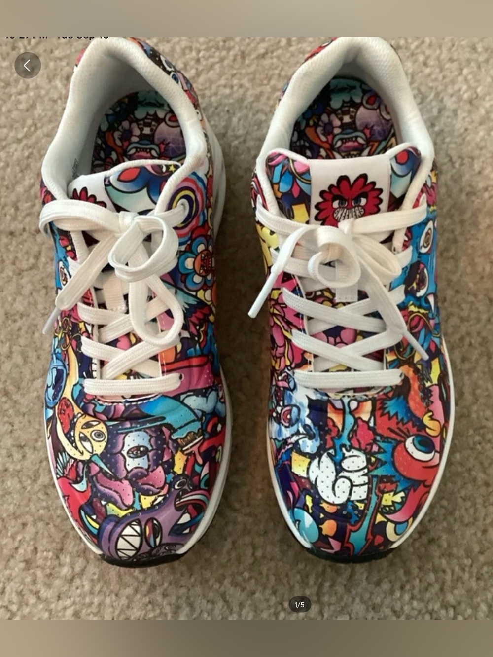Sketchers Women’s Vexx -Color Doodle Sneakers, Size 7.5